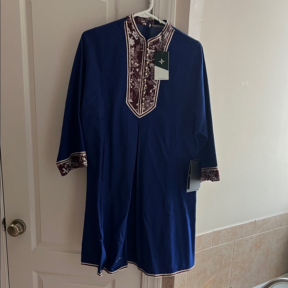 Tuckernuck Blue Embroidered Dress